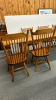 Pine Kitchen Table & 8 Spindle Back Chairs -Notes - 10