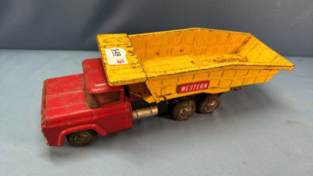 H&S Tin Dump Truck 15"L - Played With