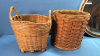 19" Framed Mirror & (3) Wicker Baskets- See Notes - 2