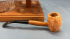 Wooden Pipe Stand with Tobacco Jar & Corn Cob Pipe - 6