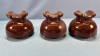 (3) Porcelain 3.5"H Insulators - 2