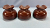 (3) Porcelain 3.5"H Insulators - 4