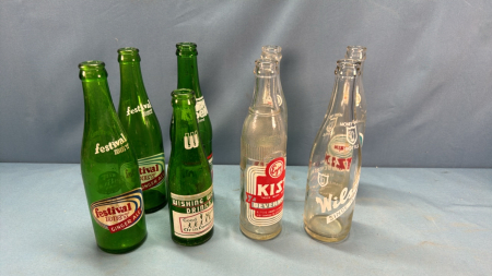 Assortment of Pop Bottles (8)