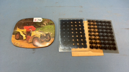 (2) Glass Negatives 7"x5" & Vintage Car Trivet