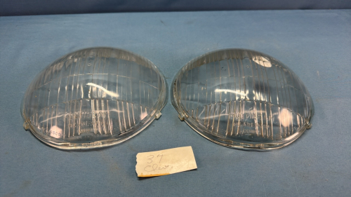 Pair of 1937 Chev Head Light Lenses