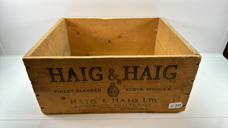 Haig & Haig Whiskey Crate 19"W x 15"D x 9"H