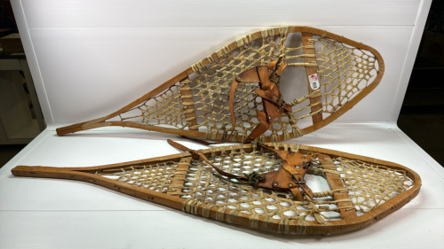 Pair of Wooden Snowshoes 41"H