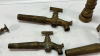 (3)Brass Taps, Brass Hose Nozzle & Brass Coat hook - 3