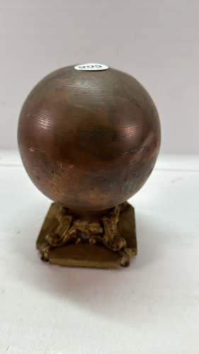 5" Copper Ball on Cast Iron Base