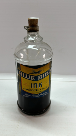 Part Bottle of Blue Bird Ink