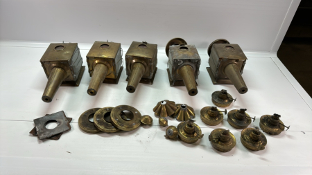 (5) Assorted Carriage Lamps with Parts