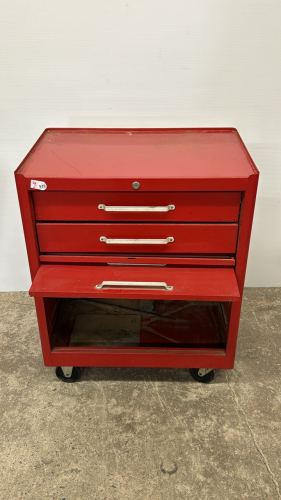 3 Drawer Rolling Tool Box with contents - Notes