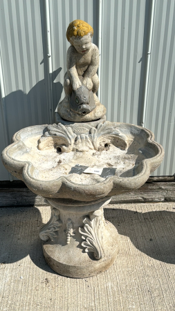 Concrete Fountain 22"W x 36"H