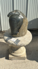 Concrete Pedestal & Bird Figure 25"H