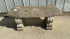 Concrete Garden Bench 41"L - 3 Piece