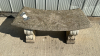 Concrete Garden Bench 41"L - 3 Piece - 2