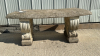 Concrete Garden Bench 41"L - 3 Piece - 3