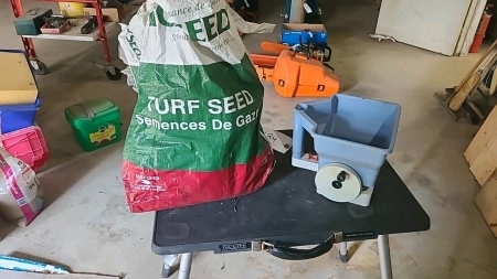 Grass Seed and Hand Seeder