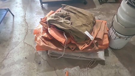 Lot of Nylon and Canvas Tarps