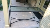 Outdoor Metal Table with Glass Top - 4