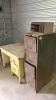 Desk, Filing Cabinet and Small Metal Shelf - 2