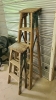 (2) Wooden Step Ladders