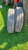 Pair of 11R22.5 Tires on Open Center Rims - 4