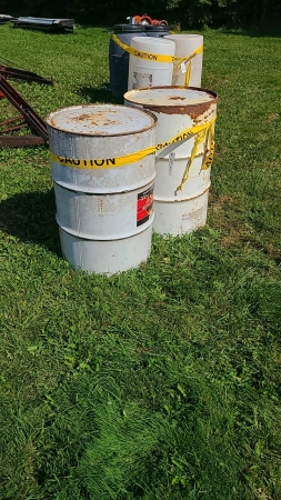 Pair of 45 gallon steel drums