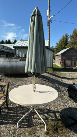 Patio Table and Umbrella