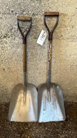 Pair of Aluminum square mouth shovels