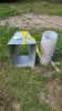 Poly Downspout and Steel Hopper