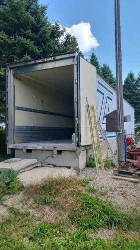 48ft Van Body on Cement Blocks