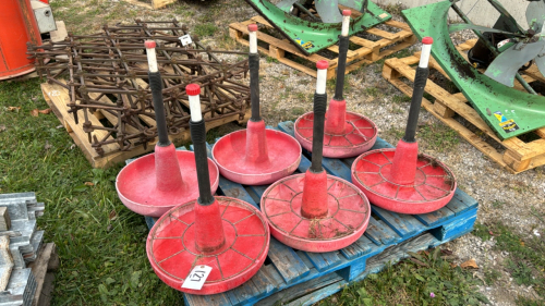 (6) Poly Poultry Feeders