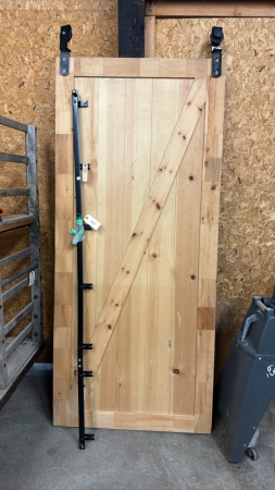 Pine Door 37"Wx7ftH with Rolling Hardware & Track