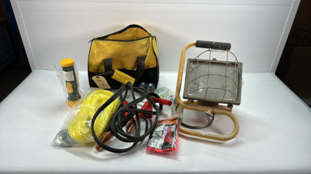 Halogen Work Light & Roadside Safety Kit