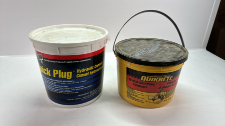 (2) Partial Pails of Hydraulic Cement