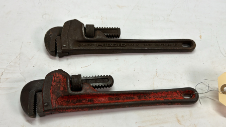 (2) 10" Ridgid Steel Pipe Wrenches