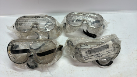 (4) Pairs of Vented Safety Goggles