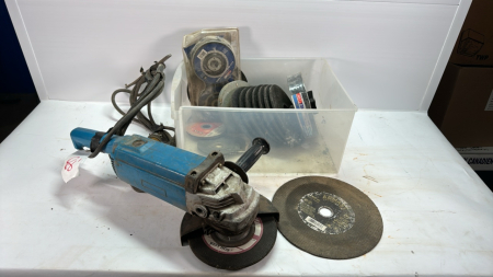 Ryobi 7" Angle Grinder with Qty of Grinding Discs