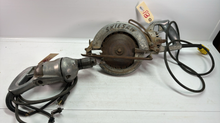 Vintage Skill Saw & B&D 3/8" Drill