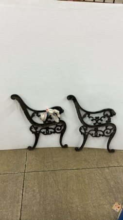 Pair of Cast Iron Bench Ends