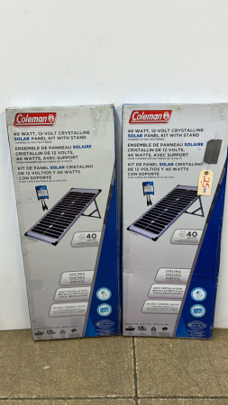 Set of 2 Coleman 40W 12V Crystalline Solar Panels