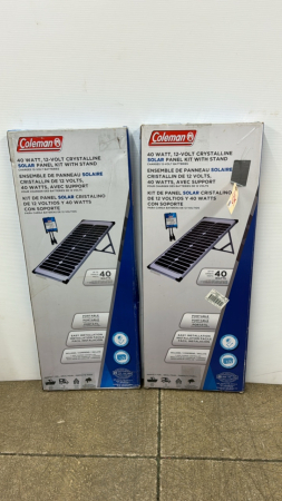 Set of 2 Coleman 40W 12V Crystalline Solar Panels