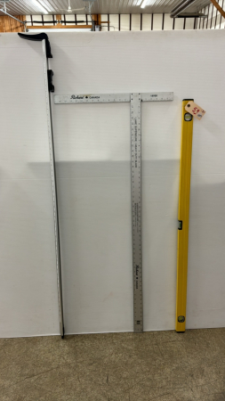 48" Level, 48' Drywall Square& 50" Adj. Clamp